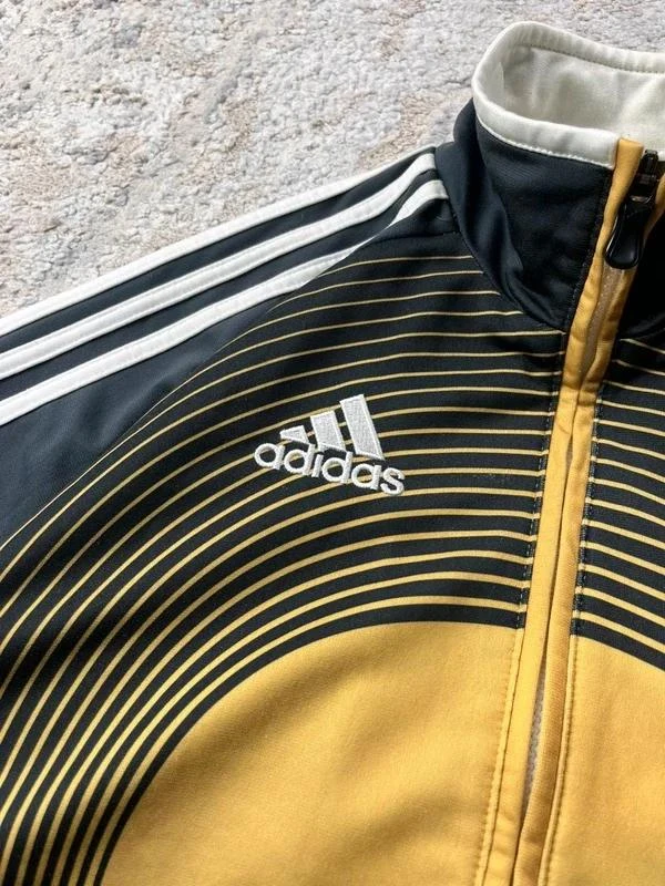 Jaqueta de treino Adidas Real Madrid preta amarela branca com zíper Y2K 2006-2007 – photo 5